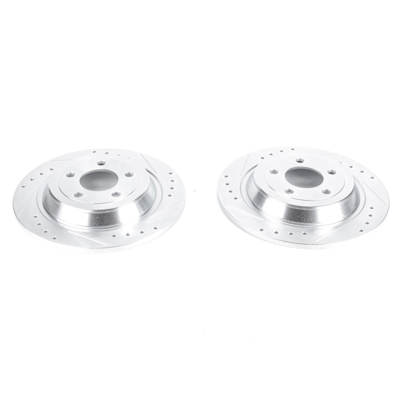 Power Stop 15-19 Ford Mustang Rear Evolution Drilled & Slotted Rotors - Pair - Image 6