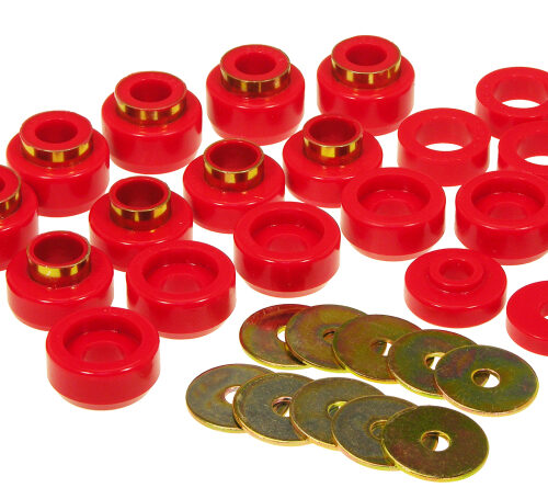 Prothane 1-105 87-96 Jeep Wrangler Body Mount - Red