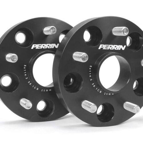 PERRIN Subaru 25mm Wheel Spacers 5x114.3 BP w/56mm Hub - Black - Image 6