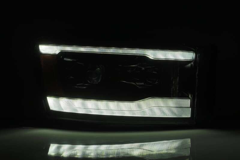 AlphaRex 880533 06-08 Dodge Ram 1500HD LUXX LED Projector Headlights Plank Style Alpha Blk w/Seq Signal/DRL - Image 4