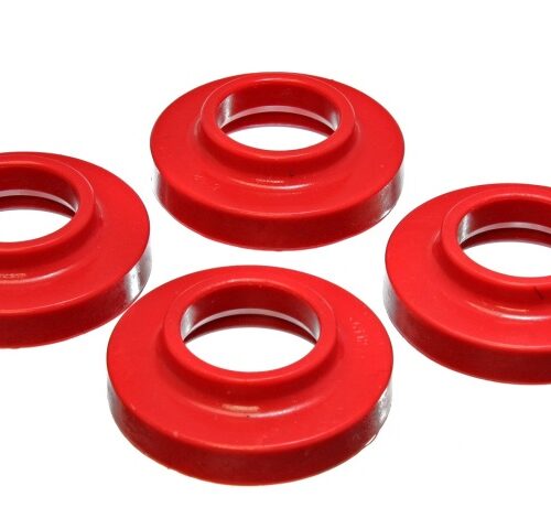 Energy Suspension 2.6103R 97-06 Jeep Wrangler TJ / 84-01 Cherokee Red Front or Rear Coil Lift Isolator Set