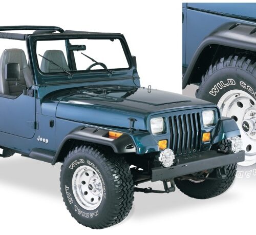 Bushwacker 10909-07 87-95 Jeep Wrangler Cutout Style Flares 4pc Cutting Optional Not Renegade - Black - Image 6