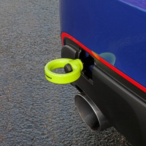 PERRIN 13-25 Subaru BRZ / 13-20 Scion FRS & Toyota 86 / 22-25 GR86 Tow Hook Kit (Rear) - Neon Yellow - Image 6
