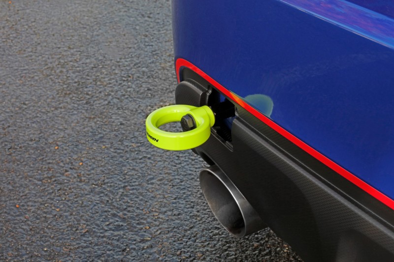 PERRIN 13-25 Subaru BRZ / 13-20 Scion FRS & Toyota 86 / 22-25 GR86 Tow Hook Kit (Rear) - Neon Yellow - Image 6