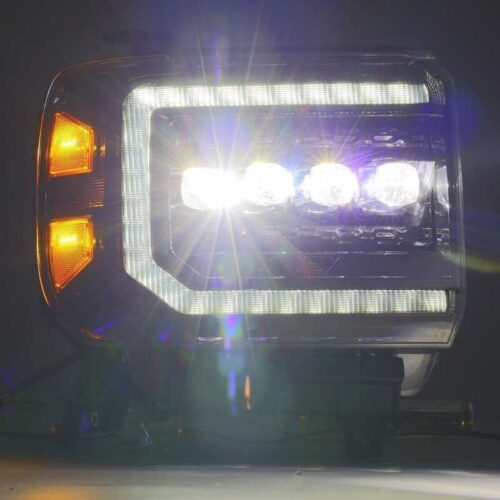 AlphaRex 880616 14-18 GMC Sierra NOVA LED Proj Headlights Plnk Style Alpha Blk w/Activ Light/Seq Signal/DRL - Image 8