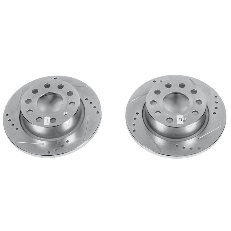 Power Stop 2016 Volkswagen Eos Front or Rear Evolution Drilled & Slotted Rotors - Pair - Image 6