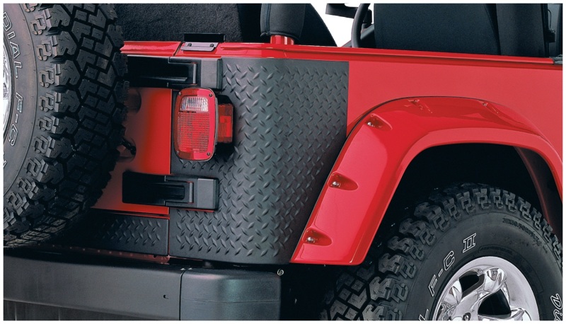 Bushwacker 14001 97-06 Jeep Wrangler Trail Armor Rear Corners - Black - Image 5