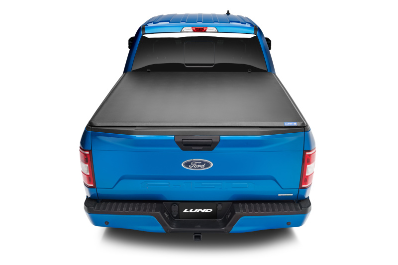 Lund 969355 09-14 Ford F-150 Styleside (5.5ft. Bed) Hard Fold Tonneau Cover - Black - Image 4