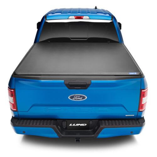 Lund 969250 02-17 Dodge Ram 1500 Fleetside (6.4ft. Bed) Hard Fold Tonneau Cover - Black - Image 4
