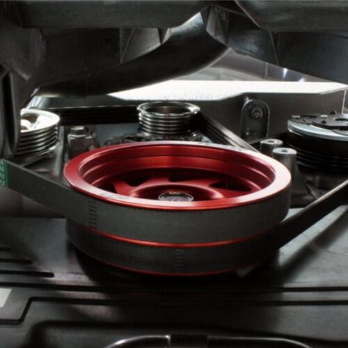PERRIN 93-14 Subaru Impreza (Incl. 02-14 WRX) / 04-21 STI Lightened Crank Pulley - Red - Image 7