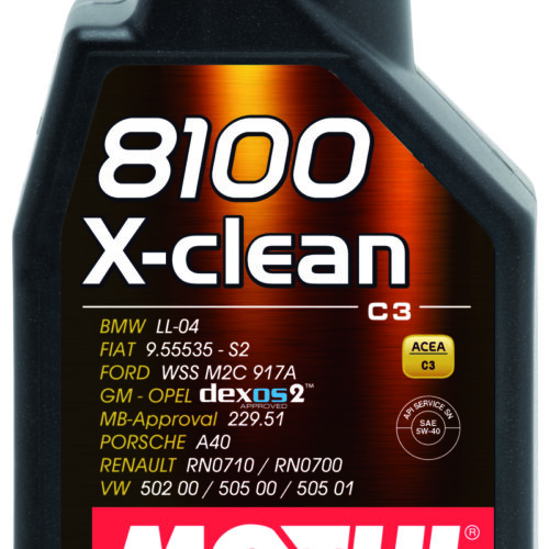 Motul 1L Synthetic Engine Oil 8100 5W40 X-CLEAN C3 -505 01-502 00-505 00-LL04