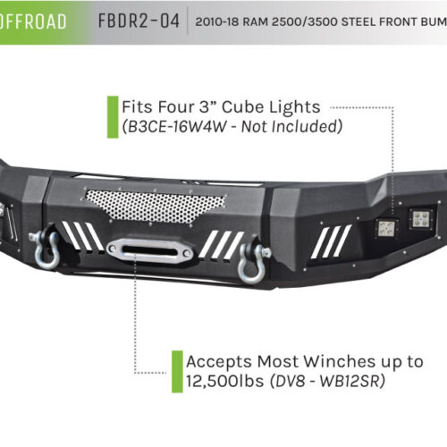 DV8 Offroad FBDR2-04 10-18 RAM 2500 Front Bumper - Image 6