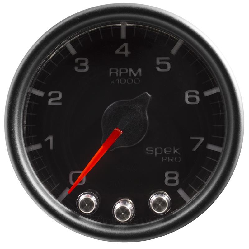 Autometer Spek-Pro Gauge Fuel Press 2 1/16in 30psi Stepper Motor W/Peak & Warn Blk/Blk - Image 10