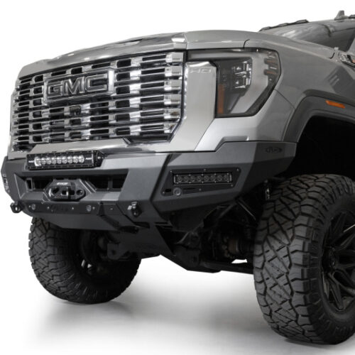 Addictive Desert Designs 24+ GMC 2500/3500 Phantom Front Bumper w/Winch- Hammer Black