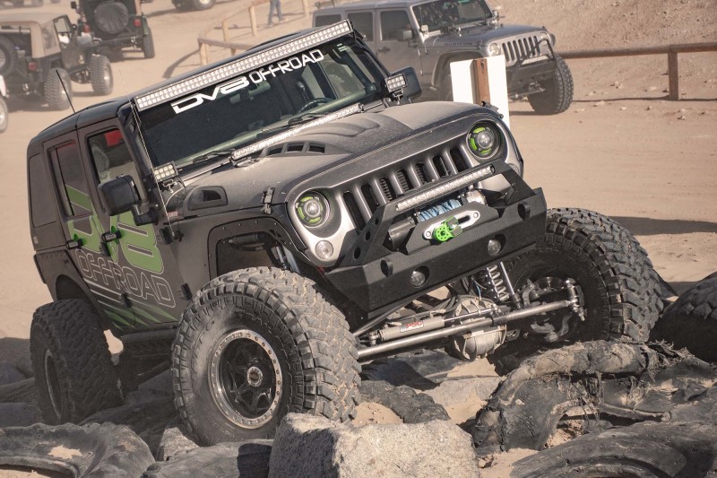 DV8 Offroad HDMB07-02 07-18 Jeep Wrangler JK Metal Heat Dispersion Hood - Primer Black - Image 2