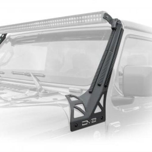 Alternative view of DV8 Offroad D-JL-190052-PIL 2018+ JL/Gladiator Picatinny Rail A-Pillar Pod LED Light Mount