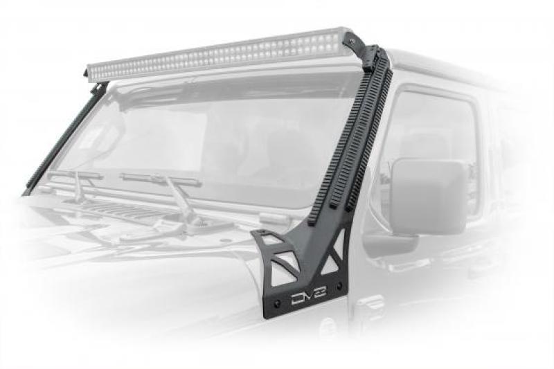 DV8 Offroad D-JL-190052-PIL 2018+ JL/Gladiator Picatinny Rail A-Pillar Pod LED Light Mount - Image 2
