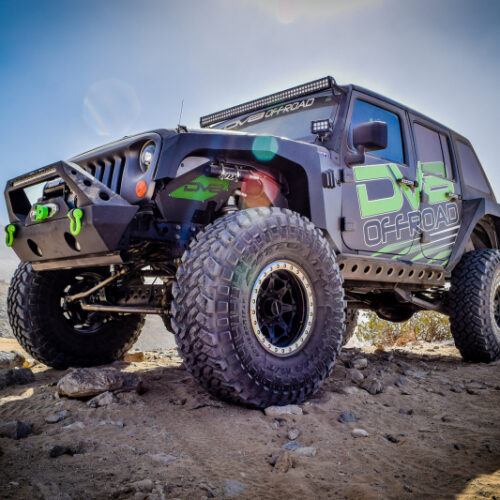 DV8 Offroad INFEND-01FB 07-18 Jeep Wrangler JK Front Aluminum Inner Fender - Black - Image 3