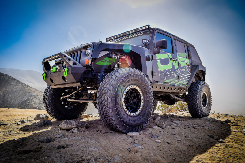 DV8 Offroad INFEND-01FB 07-18 Jeep Wrangler JK Front Aluminum Inner Fender - Black - Image 3
