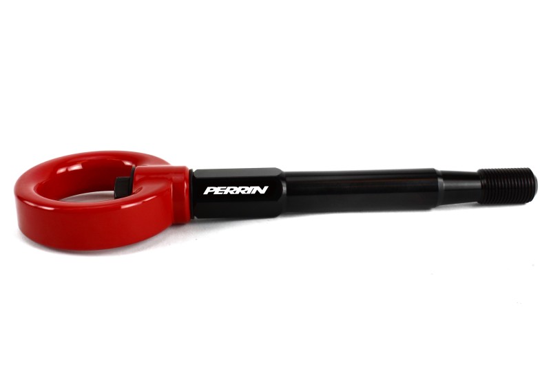PERRIN 08-14 Subaru WRX/STI (Hatchback) Tow Hook Kit (Rear) - Red - Image 2