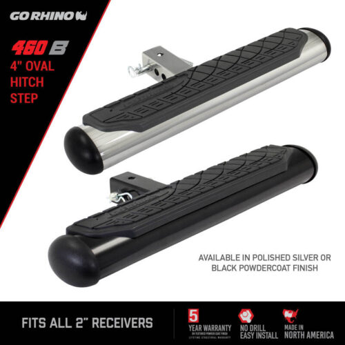 Go Rhino 460B 4in Oval Hitch Step - Black - Image 6
