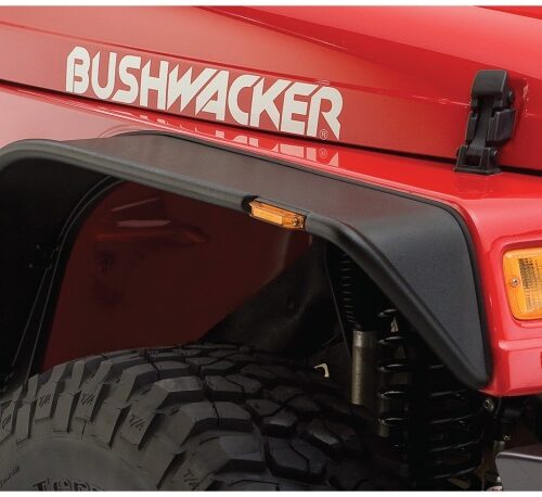 Bushwacker 10055-07 97-06 Jeep TJ Flat Style Flares 2pc - Black - Image 3