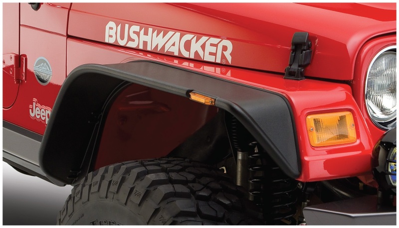 Bushwacker 10055-07 97-06 Jeep TJ Flat Style Flares 2pc - Black - Image 3