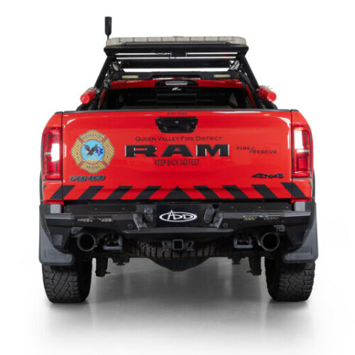 Alternative view of Addictive Desert Designs2025 Ram RHO Phantom Rear Bumper - Hammer Black Powder Coat