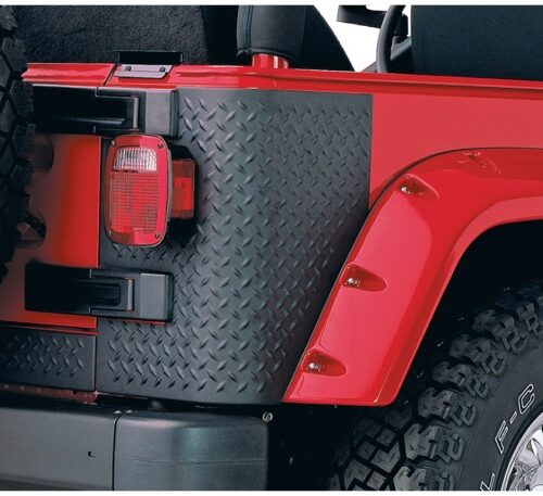 Alternative view of Bushwacker 97-06 Jeep Wrangler Trail Armor Rear Corners - Black