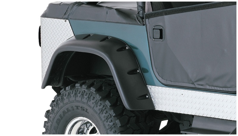 Bushwacker 59-83 Jeep CJ5 Cutout Style Flares 2pc - Black - Image 3