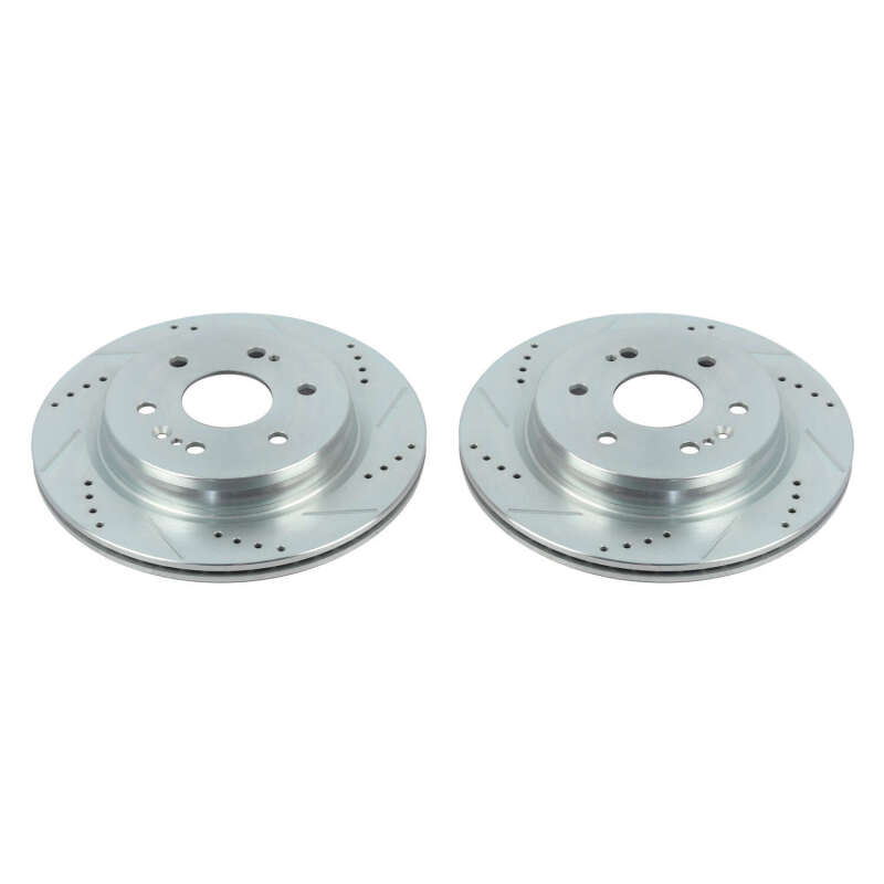 Power Stop 19-20 Chevrolet Silverado 1500 Rear Evolution Drilled & Slotted Rotors - Pair - Image 2