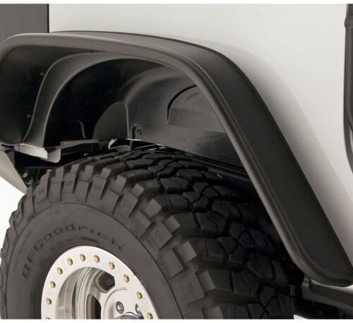 Bushwacker 10052-07 07-18 Jeep Wrangler Flat Style Flares 2pc Fits 2-Door Sport Utility Only - Black - Image 4