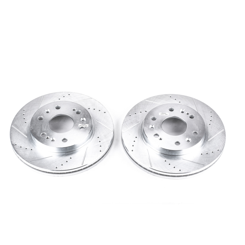 Power Stop 05-18 Chevrolet Silverado 1500 Front Evolution Drilled & Slotted Rotors - Pair - Image 3