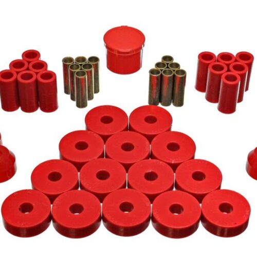 Energy Suspension 55-75 Jeep CJ5/CJ6 Red Hyper-Flex Master Bushing Set - Image 3