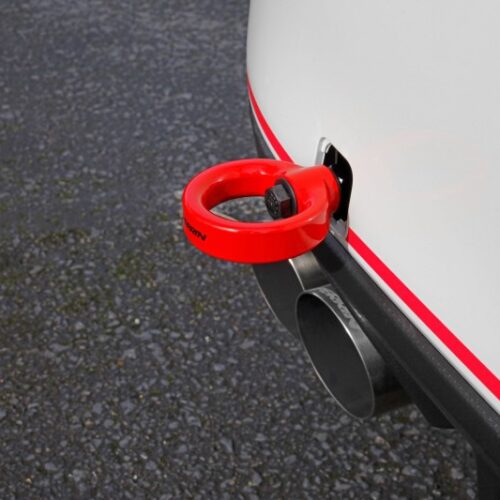 PERRIN 15-21 Subaru WRX/STI / 24-26 Crosstrek / 25-26 Forester Tow Hook Kit (Rear) -  Red - Image 6