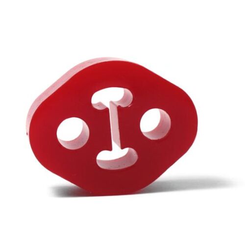 PERRIN Subaru / Universal 12mm ID 1.5in. Hole Offset Exhaust Hanger - Red (Sold Individually) - Image 2