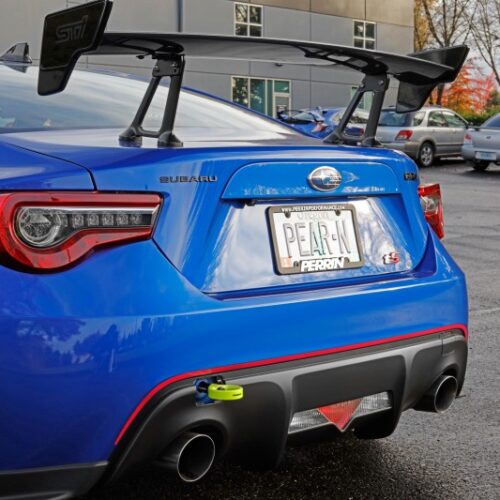 PERRIN 13-25 Subaru BRZ / 13-20 Scion FRS & Toyota 86 / 22-25 GR86 Tow Hook Kit (Rear) - Neon Yellow - Image 2