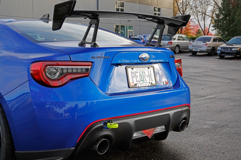 PERRIN 13-25 Subaru BRZ / 13-20 Scion FRS & Toyota 86 / 22-25 GR86 Tow Hook Kit (Rear) - Neon Yellow - Image 2