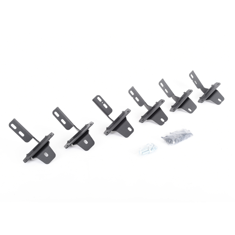 Go Rhino 6941296 21-22 Ford Bronco (Excl. Sport) 4DR Mtg. Brackets (V-Series V3/RB10+RB20 Slim) - Tex. Blk