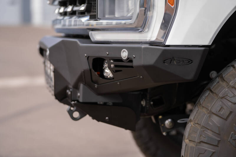 Addictive Desert Designs F810014100103 2023+ Ford F-250/F-350 Bomber Front Bumper (w/ 3 Baja Designs LP6 Mounts) - Image 4