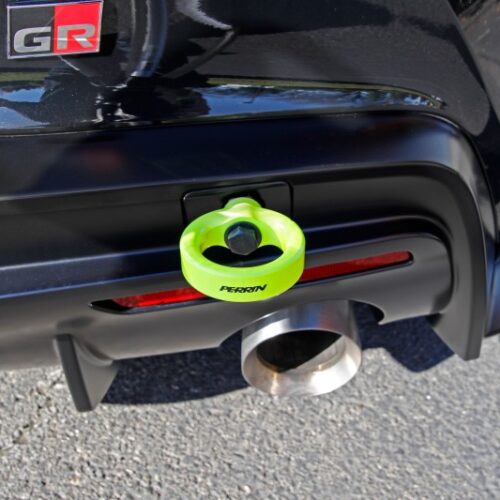 PERRIN 20-25 Toyota Supra Tow Hook Kit (Rear) - Neon Yellow - Image 4