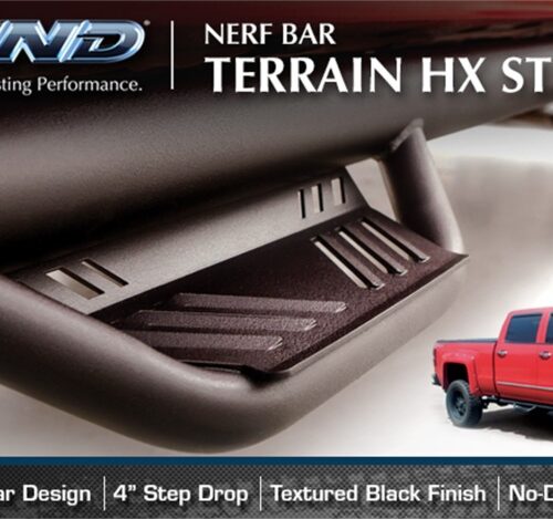 Lund 34641752 16-19 Toyota Tacoma Crew Cab Terrain HX Step Nerf Bars - Black - Image 8