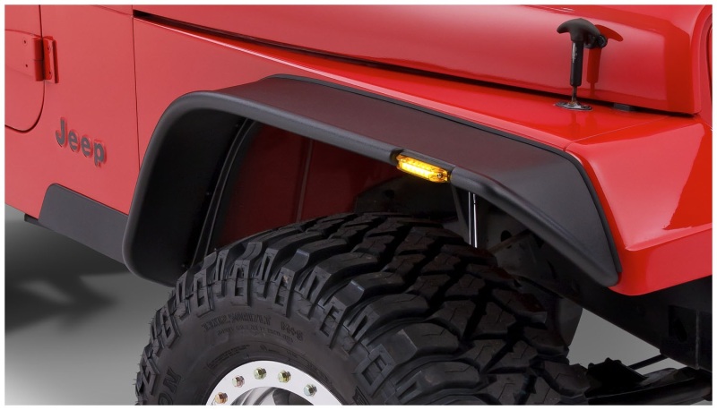 Bushwacker 10924-07 87-95 Jeep Wrangler Flat Style Flares 4pc Excludes Renegade - Black - Image 9