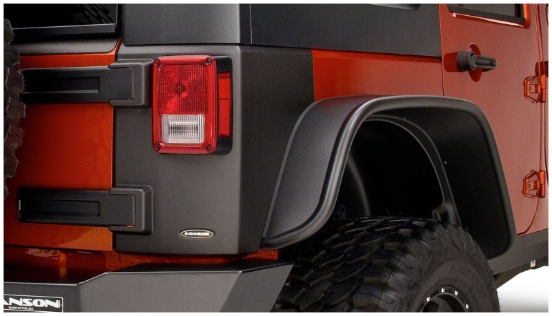 Bushwacker 14010 07-18 Jeep Wrangler Trail Armor Rear Corners - Black - Image 6