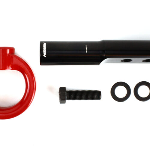 PERRIN 17-21 Honda Civic Si/Type R/Touring/Hatchback Tow Hook Kit Front - Red - Image 4