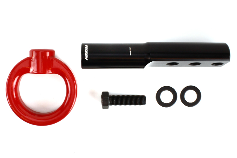 PERRIN 17-21 Honda Civic Si/Type R/Touring/Hatchback Tow Hook Kit Front - Red - Image 4