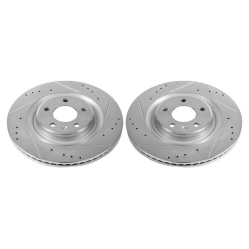 Power Stop 17-19 Audi A4 Rear Evolution Drilled & Slotted Rotors - Pair - Image 3