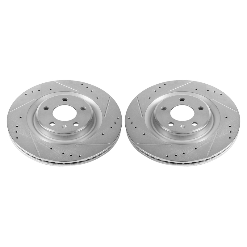 Power Stop 17-19 Audi A4 Rear Evolution Drilled & Slotted Rotors - Pair - Image 3