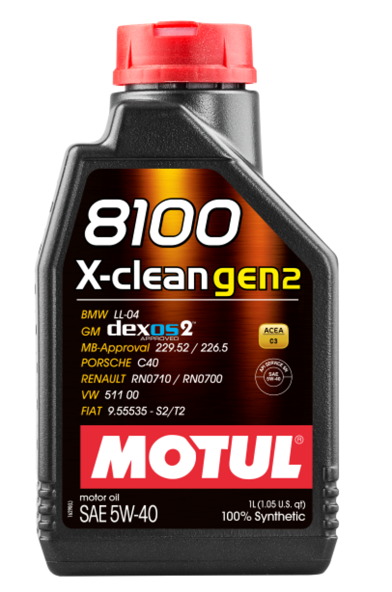 Motul 109761 1L Synthetic Engine Oil 8100 X-CLEAN Gen 2 5W40 - Image 2