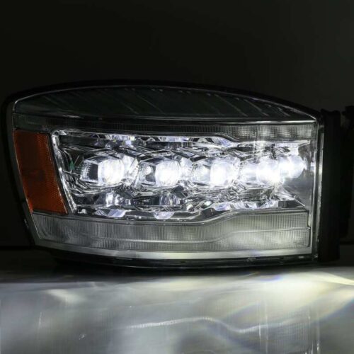 AlphaRex 06-08 Dodge Ram 1500HD NOVA LED Proj Headlights Plank Style Blk w/Seq Signal/DRL/Amber LED - Image 4